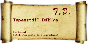 Tapasztó Dóra névjegykártya