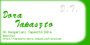 dora tapaszto business card